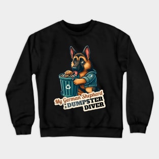 German Shepherd Trashman Crewneck Sweatshirt